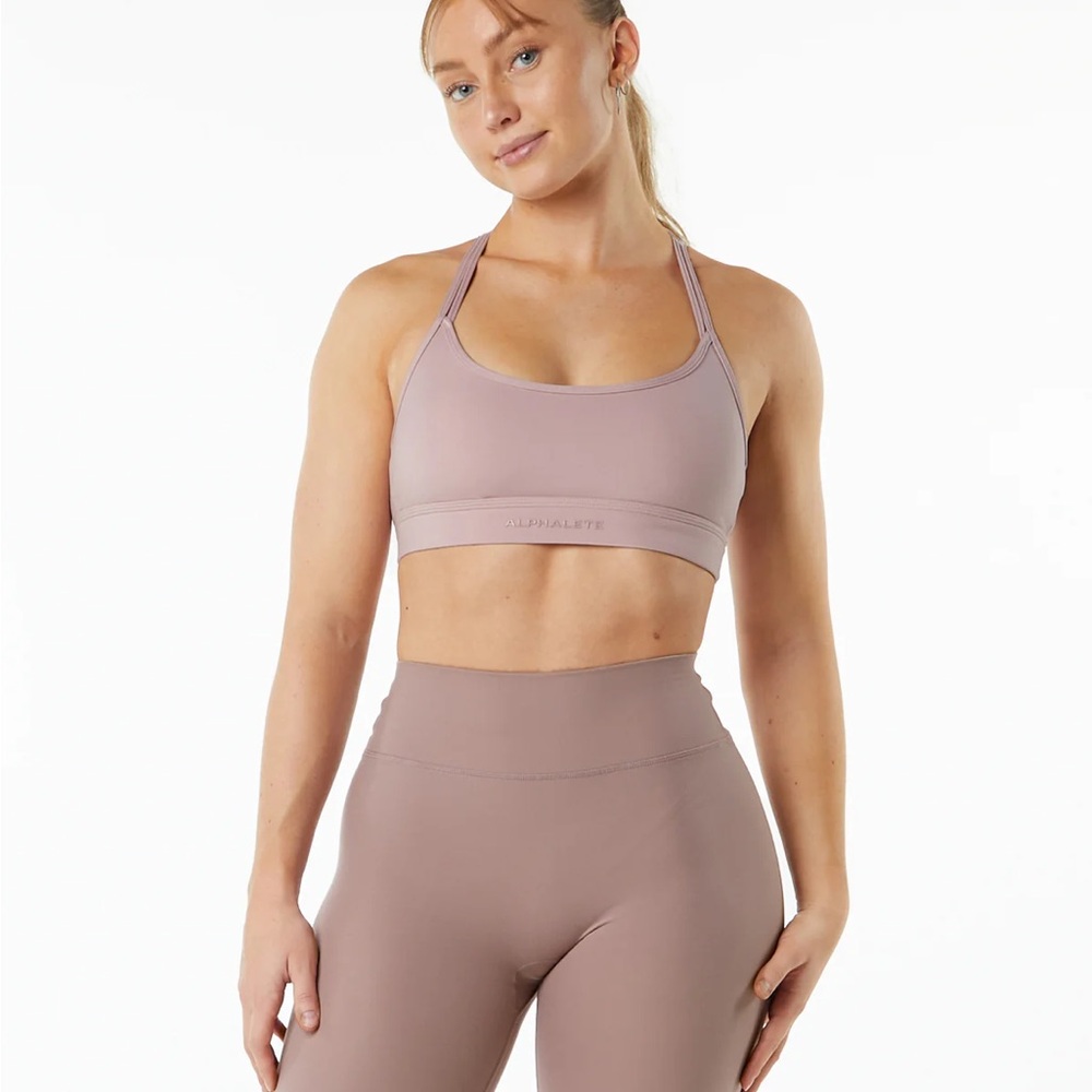 Alphalete alphalux tri bra - purple dove xs